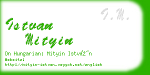 istvan mityin business card